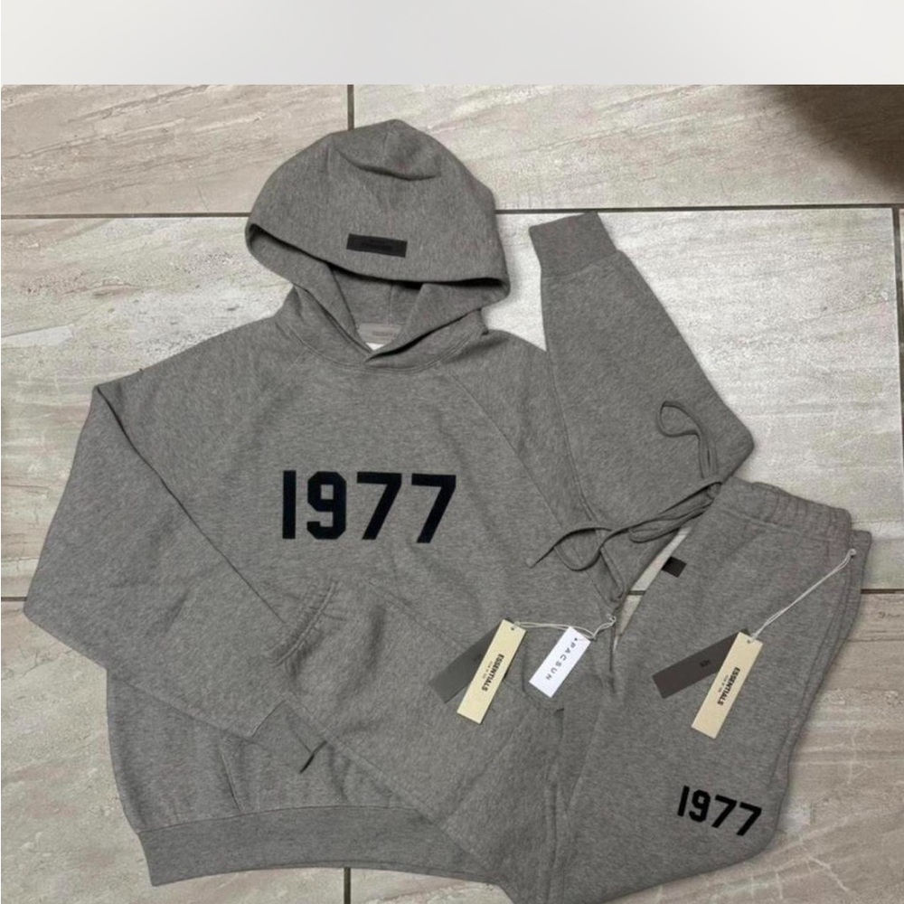 Essentials Gray Hoodie and Sweatpants Set